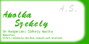 apolka szekely business card