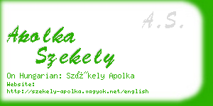 apolka szekely business card